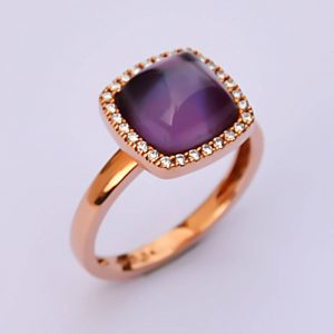 Bague Diama - Améthyste,Diamants et or