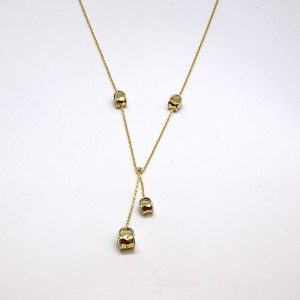 Collier "négligé" Adélaïde - Or jaune et or blanc