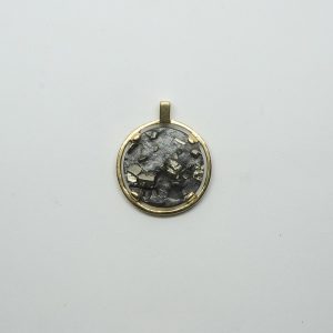 Pendentif Artémis - Pyrite brut et or