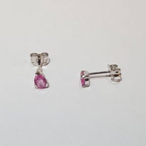 Boucle d'oreille Gaelle - Saphir rose et Or